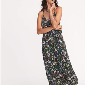 Old Navy vneck floral printed maxi shift dress